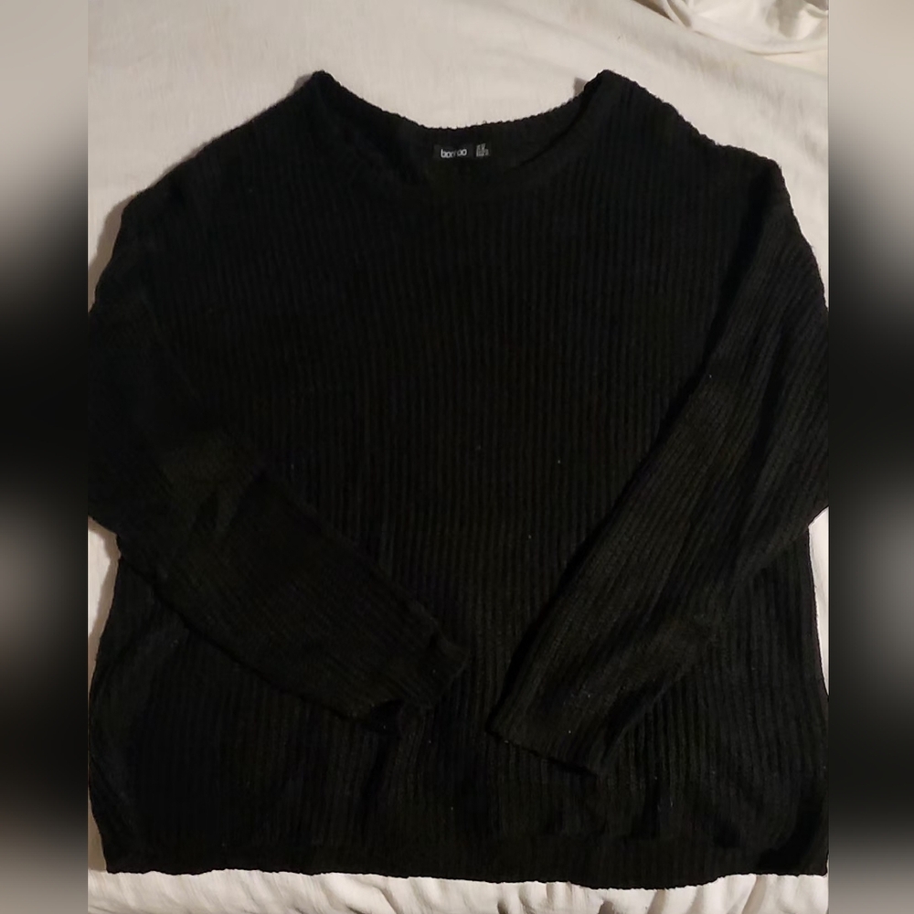 Boohoo Plus Black Sweater